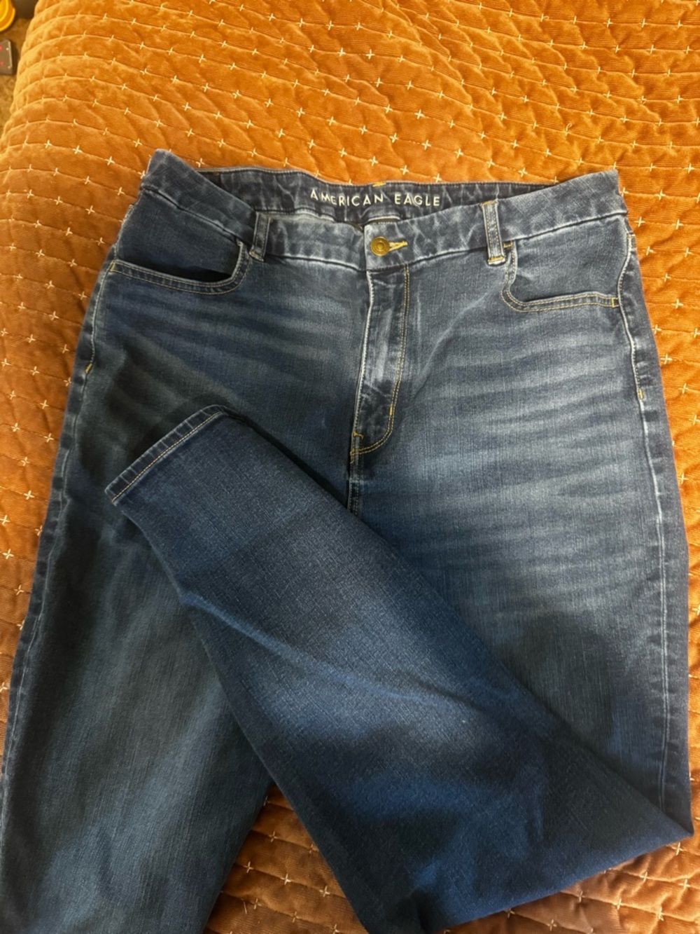 American Eagle Outfitters Women’s Dark Skinny Jeans with high waist